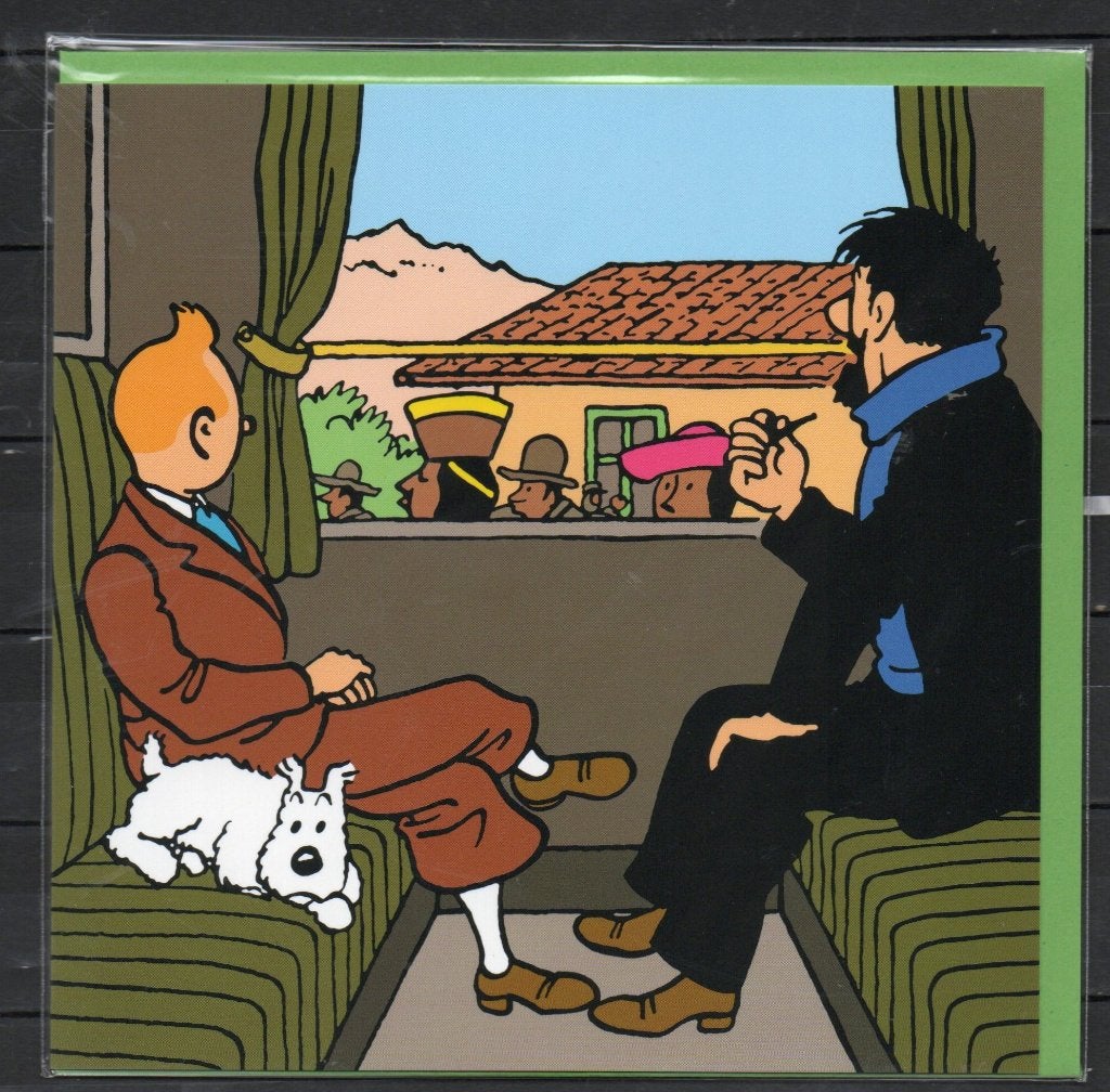 Carte postale double : Tintin - Train, Enlèvement
