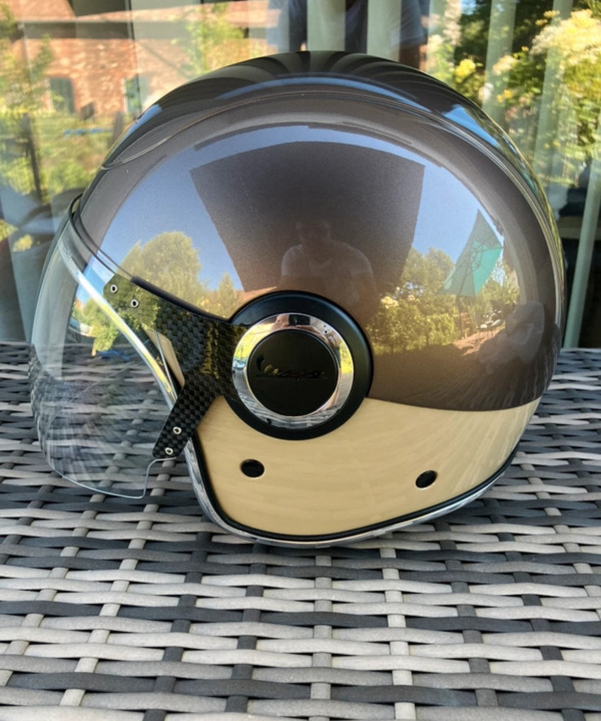 Vespa Helm, Fietsen en Brommers, Ophalen of Verzenden, Zo goed als nieuw