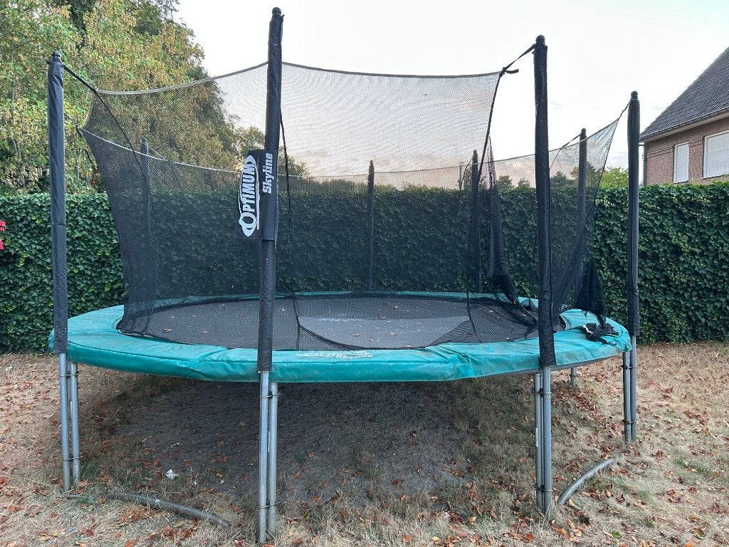 Trampoline de 4,57 m avec filet, Enlèvement, Utilisé
