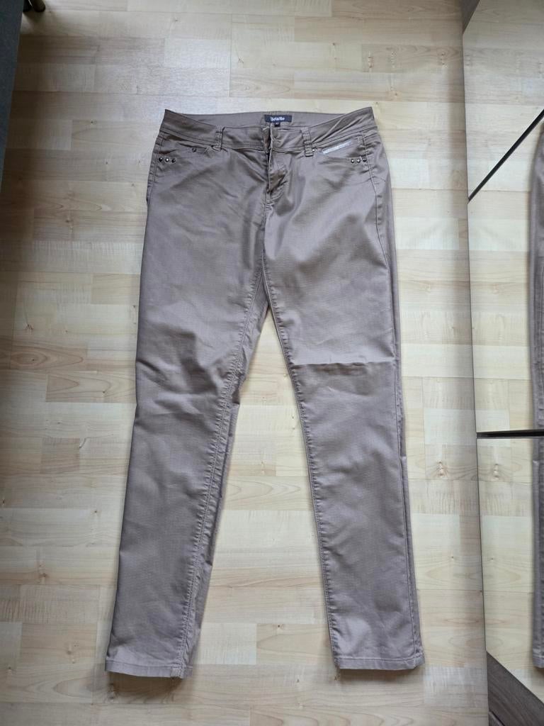 Mooie broek goud/brons maat 42 Bel&bo, Beige, Ophalen of Verzenden, Zo goed als nieuw, Lang
