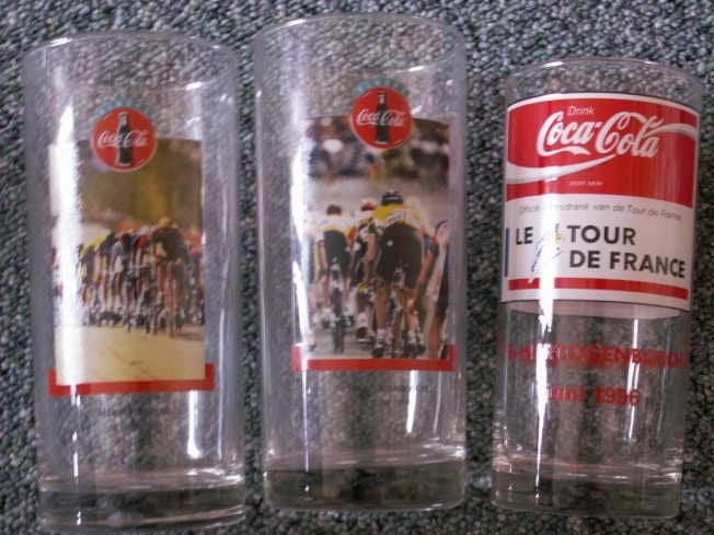 Set  3 Coca Cola glazen Tour de France 's-Hertogenbosch 96, Ophalen of Verzenden, Nieuw