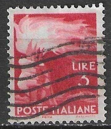 Italie 1945/1948 - Yvert 491 - Torche - 3 l. (ST), Timbres & Monnaies, Timbres | Europe | Italie, Envoi, Affranchi