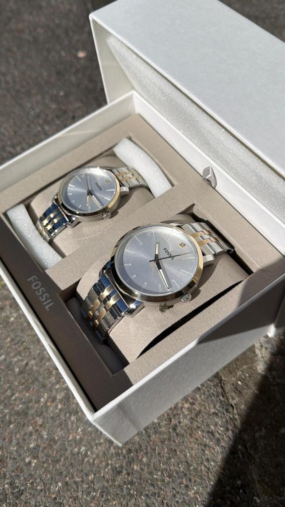 Stijlvolle Fossil horloge set – Perfect cadeau voor hem &, Ophalen of Verzenden, Fossil