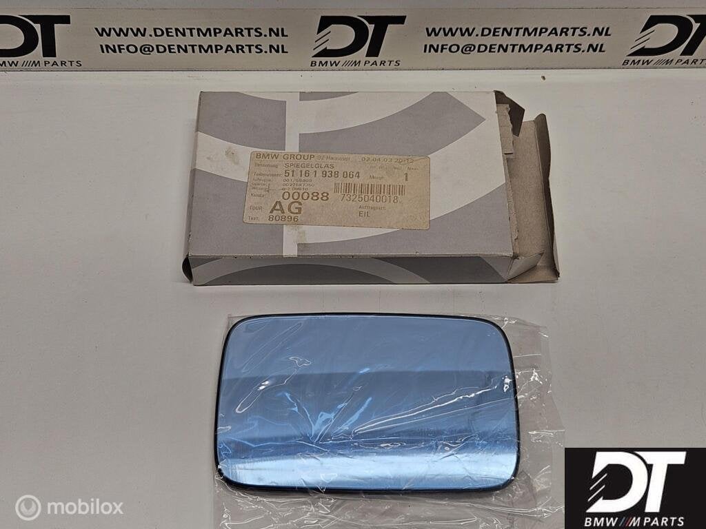 Spiegelglas rechts verwarmd BMW E34 E32 51161938064, Auto-onderdelen, Spiegels, Nieuw, Ophalen of Verzenden, BMW, BMW