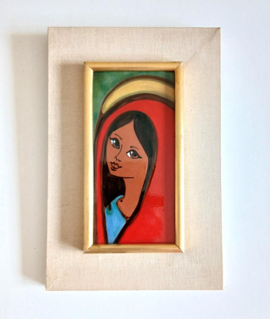 Plaque de céramique peinte et émaillée - Maria Lluis, Antiquités & Art, Enlèvement
