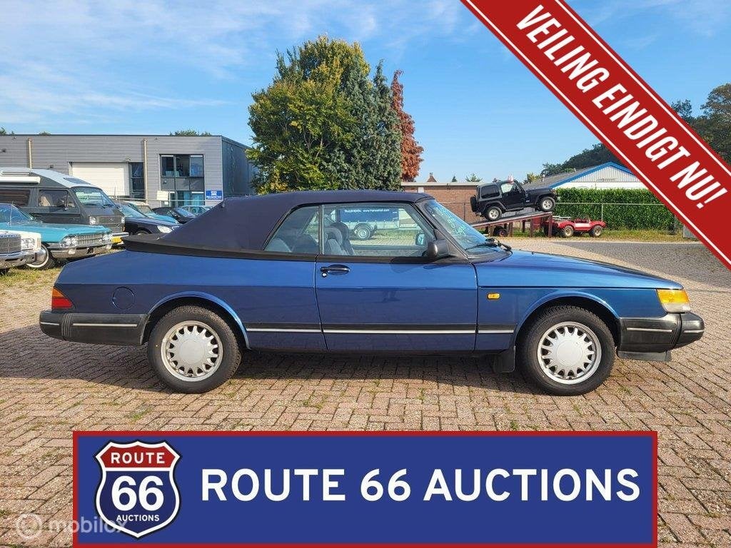 Saab 900i 16 | 1992 | Route 66 Auctions, Auto's, Zwart, Bedrijf, Handgeschakeld, Overige carrosserie