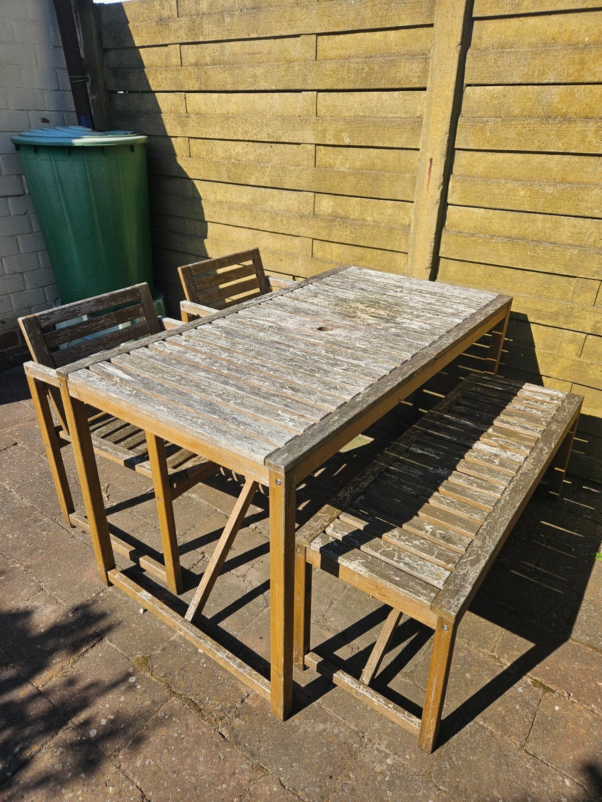 Tuinset met tafel + 2 stoelen + bank, Tuin en Terras, Tuinsets en Loungesets, Ophalen, Bank, Tuinset