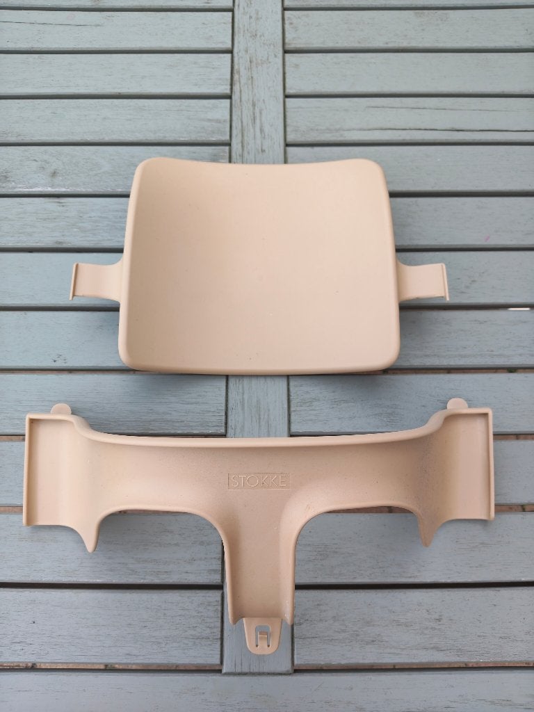 Tripp Trapp babyset met kussens en tafelblad, Kinderen en Baby's, Ophalen, Zo goed als nieuw, Meegroeistoel, Afneembaar eetblad