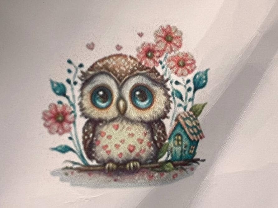 Voorgedrukt borduurpakket schattig uiltje, Verzenden, Nieuw, Handborduren, Borduurpakket