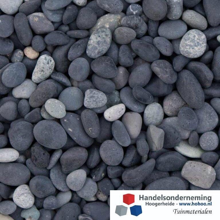 Castle zwart grind afgeronde donkergrijs antraciet tuin deco, Verzenden, Nieuw, Antraciet, Grind