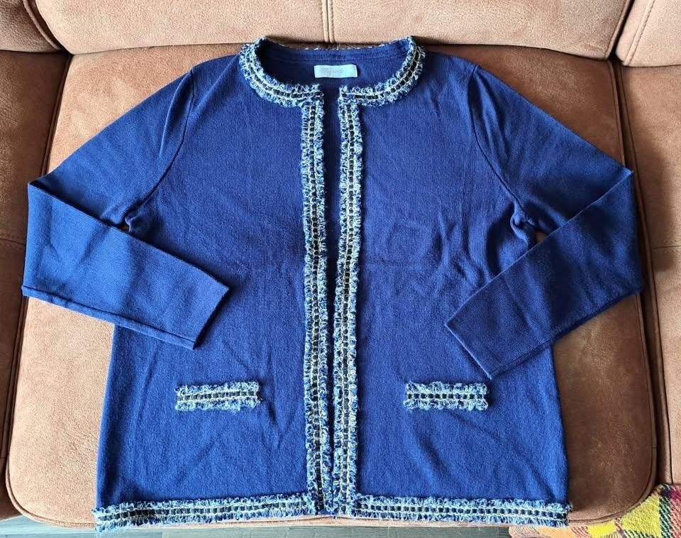 Gebreid vestje, jasje, Tripode, M/L, Ophalen of Verzenden, Zo goed als nieuw, Maat 42/44 (L), Blauw
