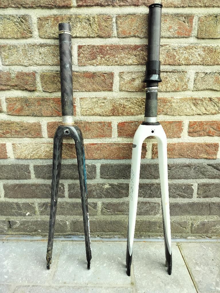 Voorvorken velgrem carbon, Fietsen en Brommers, Fietsonderdelen, Gebruikt, Voorvork, Racefiets, Carbon