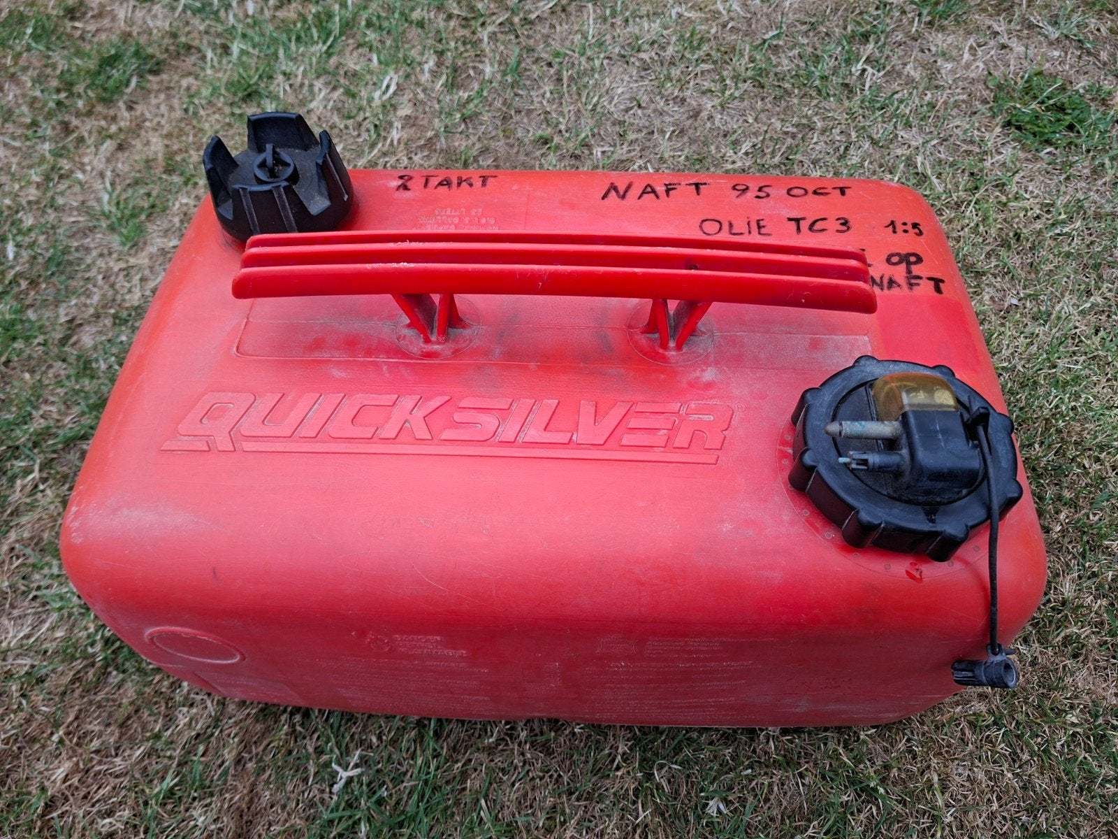 Benzine 25 liter resevoir, benz-tank motorbootje Quicksilver, Ophalen of Verzenden