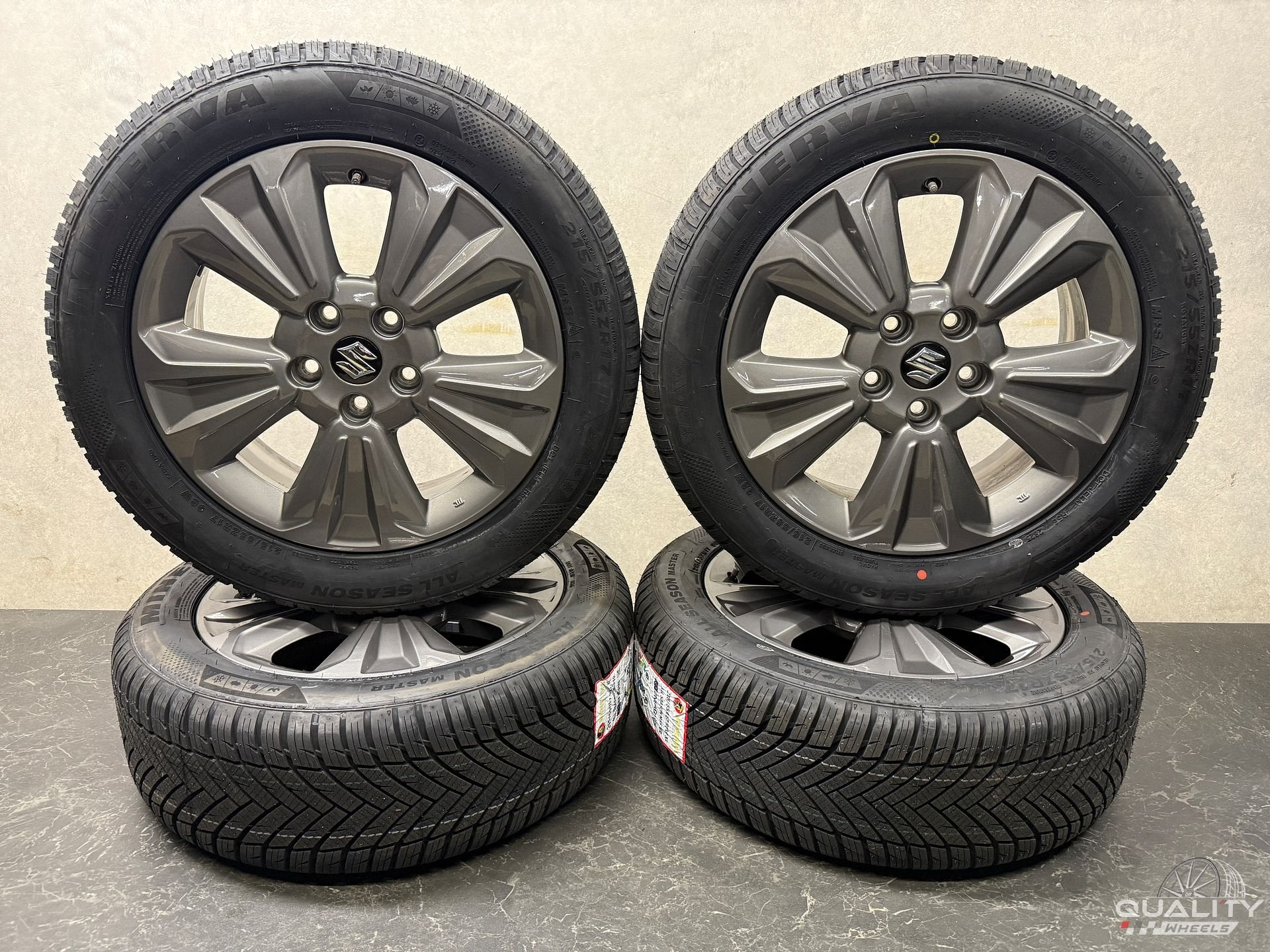 5x114,3 17” Suzuki Vitara, S-Cross, SX4 Velgen + Banden 215/, Autos : Pièces & Accessoires, Pneus & Jantes, Pneus et Jantes, 215 mm