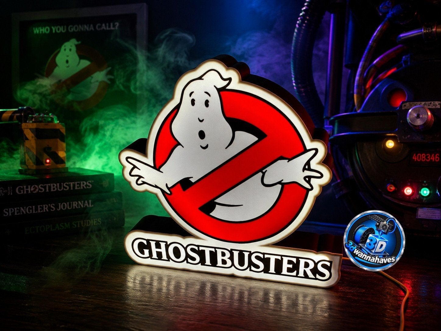Leuke Ghostbusters reclamebak met LED verlichting., Ophalen of Verzenden, Nieuw, Lichtbak of (neon) lamp