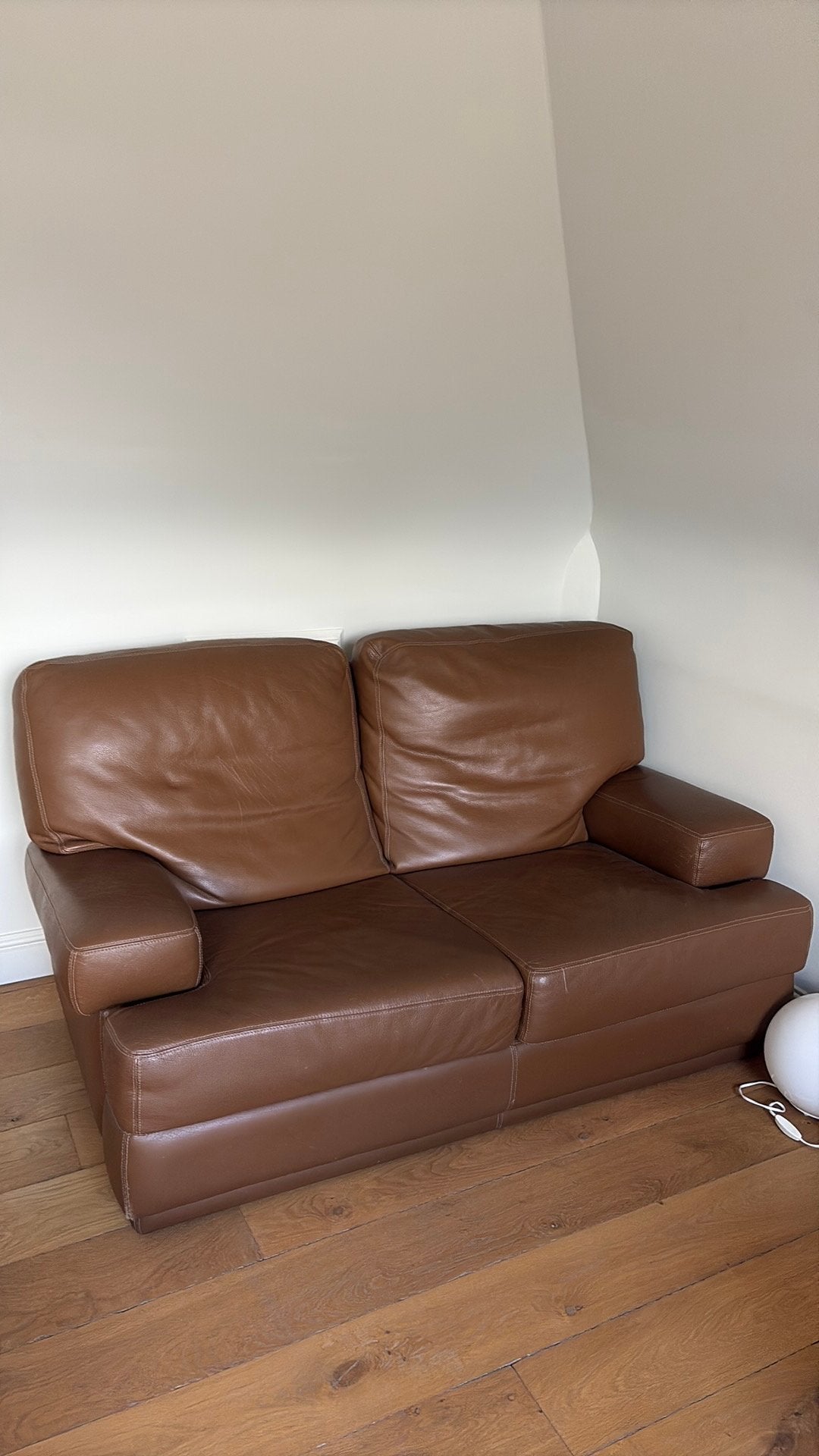 2 zetels met pouf, Enlèvement, Rectangulaire, Cuir, 75 à 100 cm