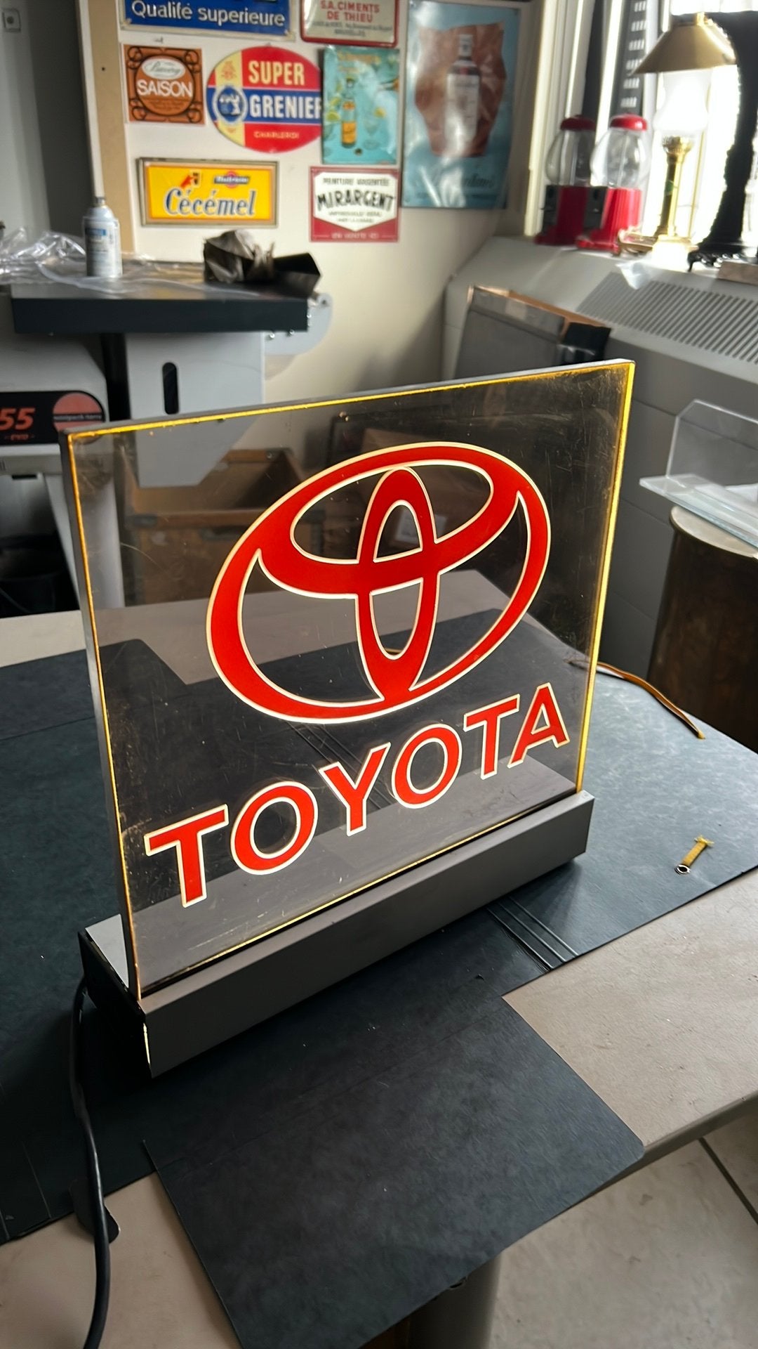 Zeldzame lichtreclame Toyota, Verzamelen, Ophalen of Verzenden, Zo goed als nieuw