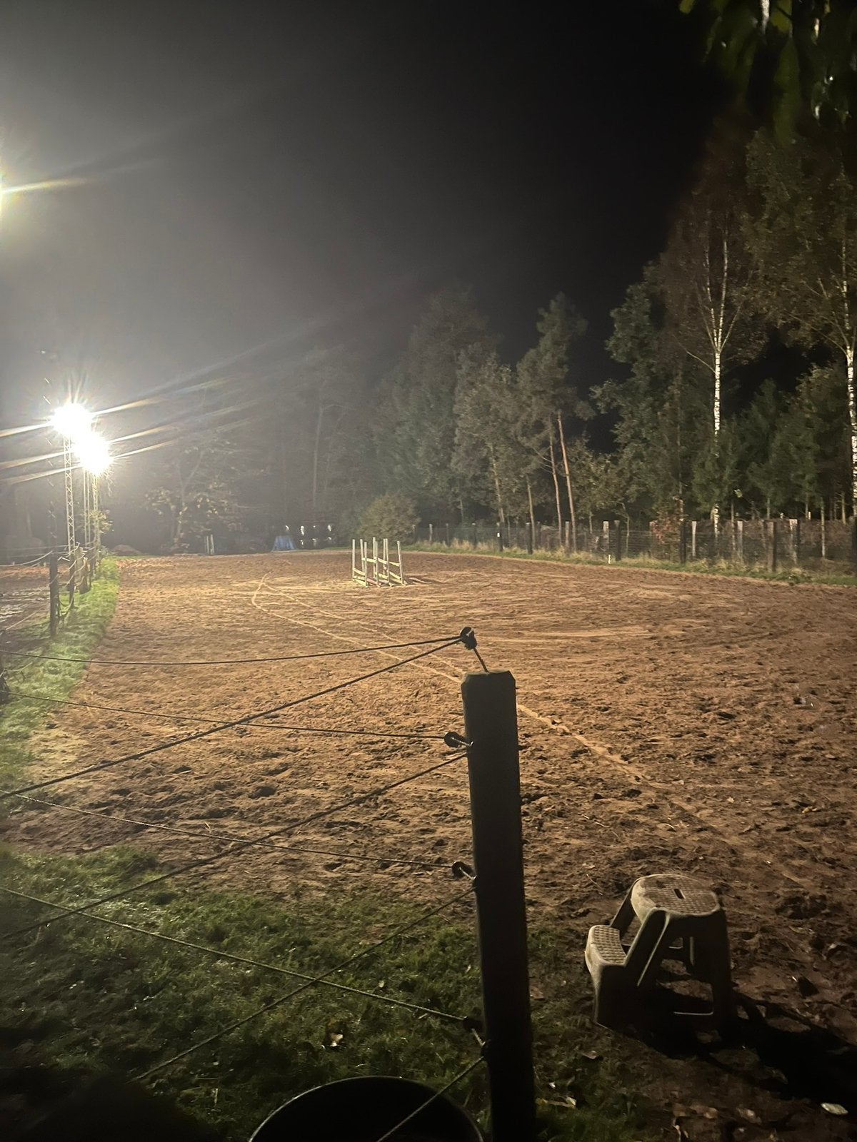 Pisteverlichting 5 palen + ledlampen, Dieren en Toebehoren, Accessoires, 4 paarden of pony's of meer