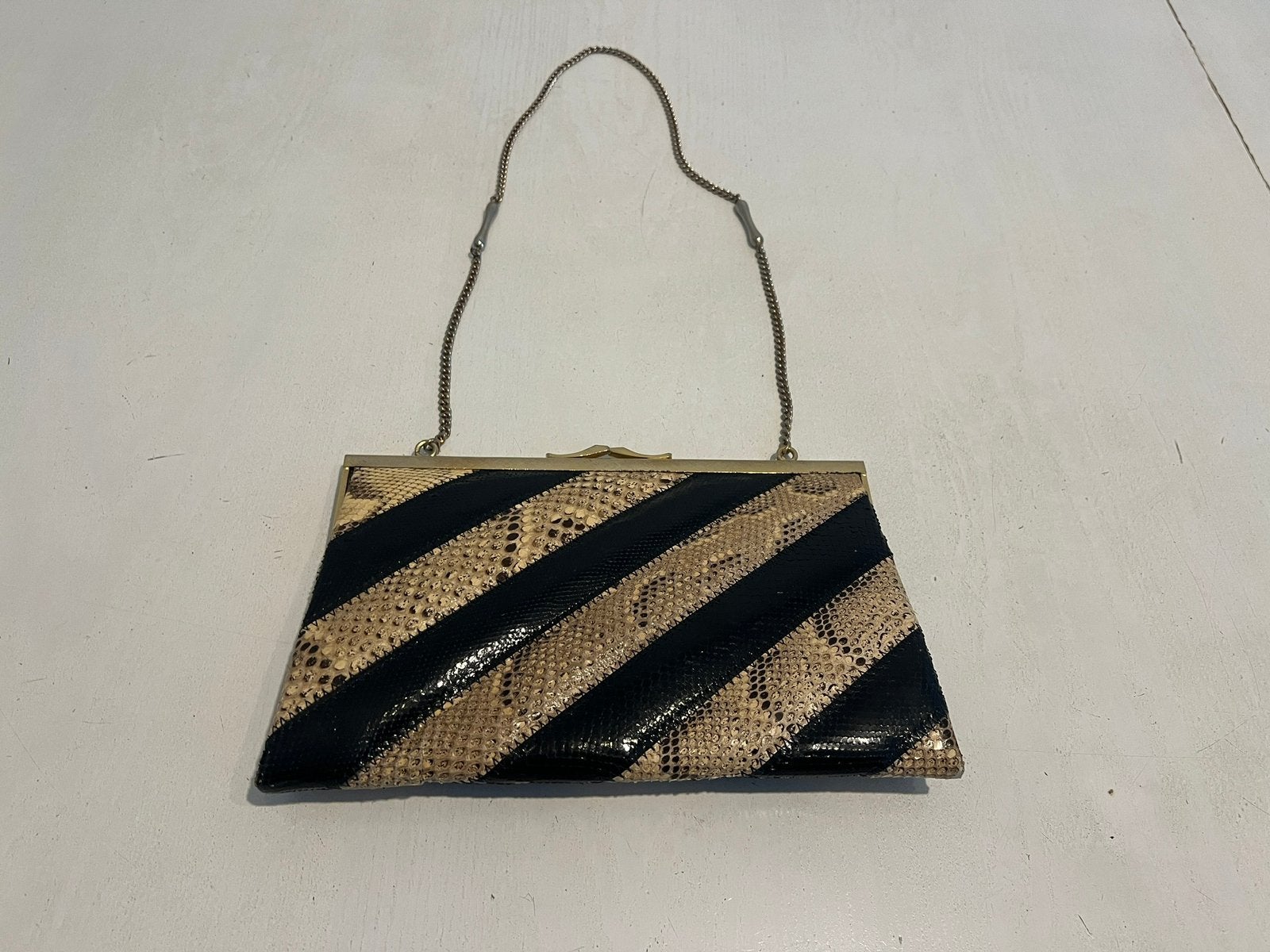 Vintage lederen handtas, Handtassen en Accessoires, Ophalen of Verzenden, Zo goed als nieuw, Handtas