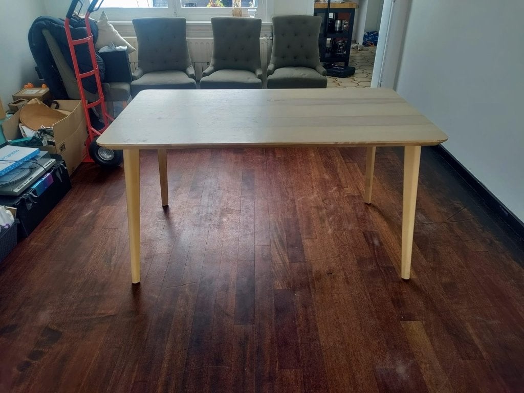 Tafel 4 personen, Huis en Inrichting, Tafels | Eettafels, Ophalen, Gebruikt, 100 tot 150 cm, 50 tot 100 cm