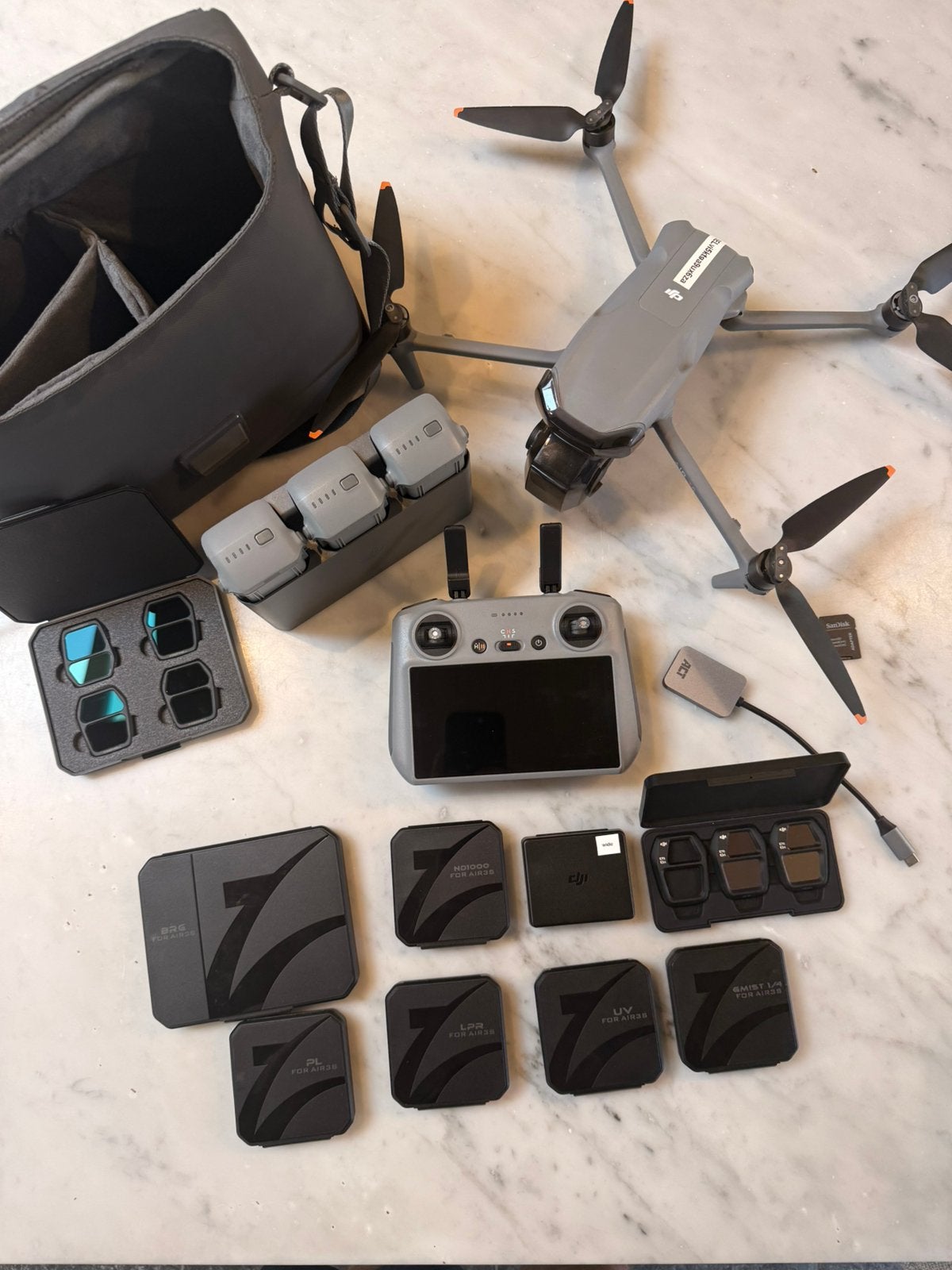 DJI Air 3S Fly More Combo RC 2 – DJI Care, 3 accu’s, filters, Ophalen, Zo goed als nieuw, DJI