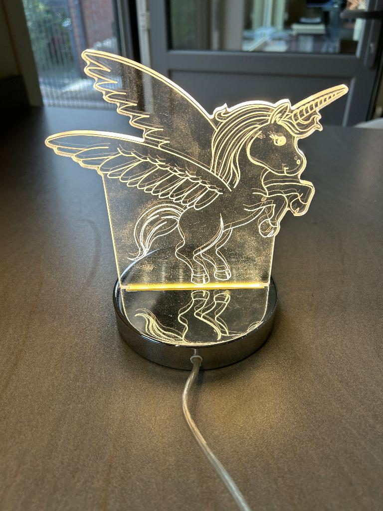 Nachtlampje unicorn, Moins de 55 cm, Comme neuf, Enlèvement, Moins de 45 cm