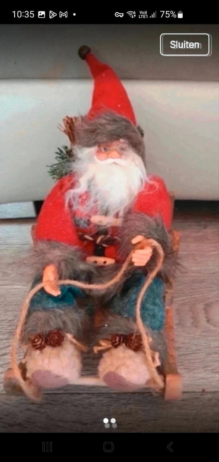 mooi oude kerstman op slee, Diversen, Ophalen of Verzenden, Zo goed als nieuw