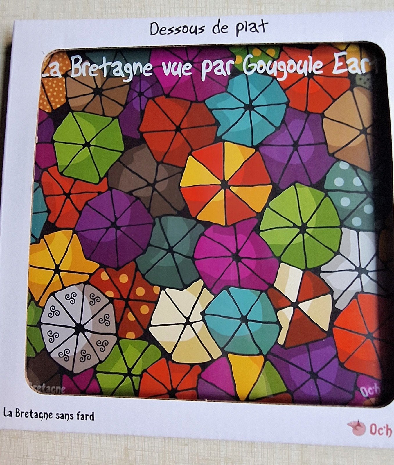 Glazen onderzetter Oc'h Oc'h, Neuf, Multicolore, Enlèvement ou Envoi, Dessous de plat