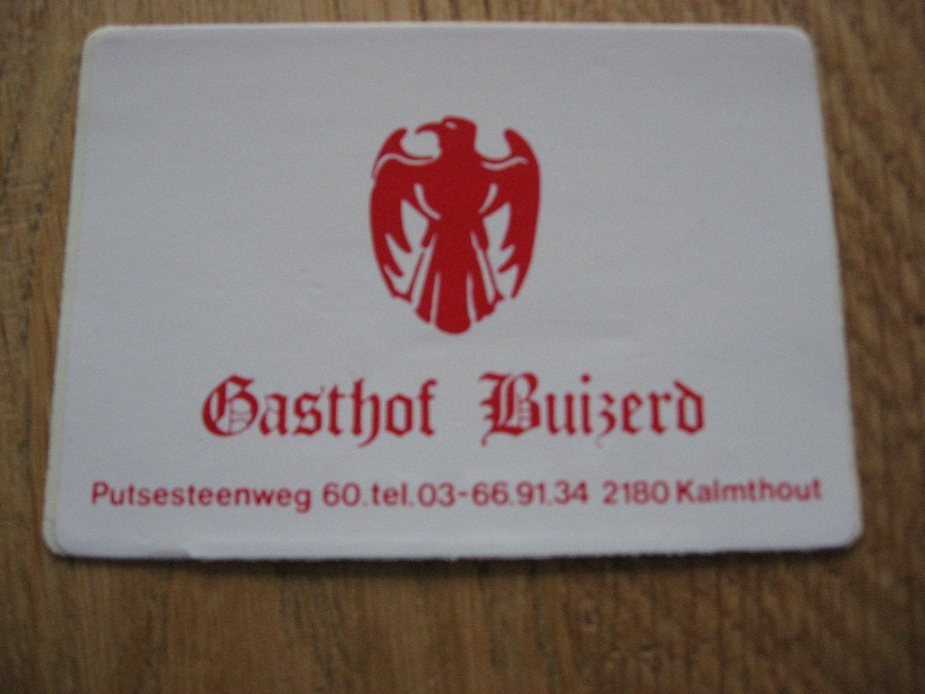 Gasthof Buizerd Kalmthout Vintage Sticker, Ophalen of Verzenden, Nieuw, Overige typen