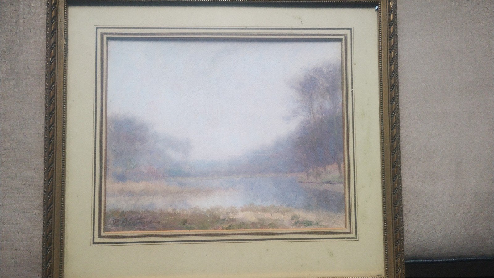 Olieverf op karton van Pierre Abatucci, Antiek en Kunst, Ophalen of Verzenden