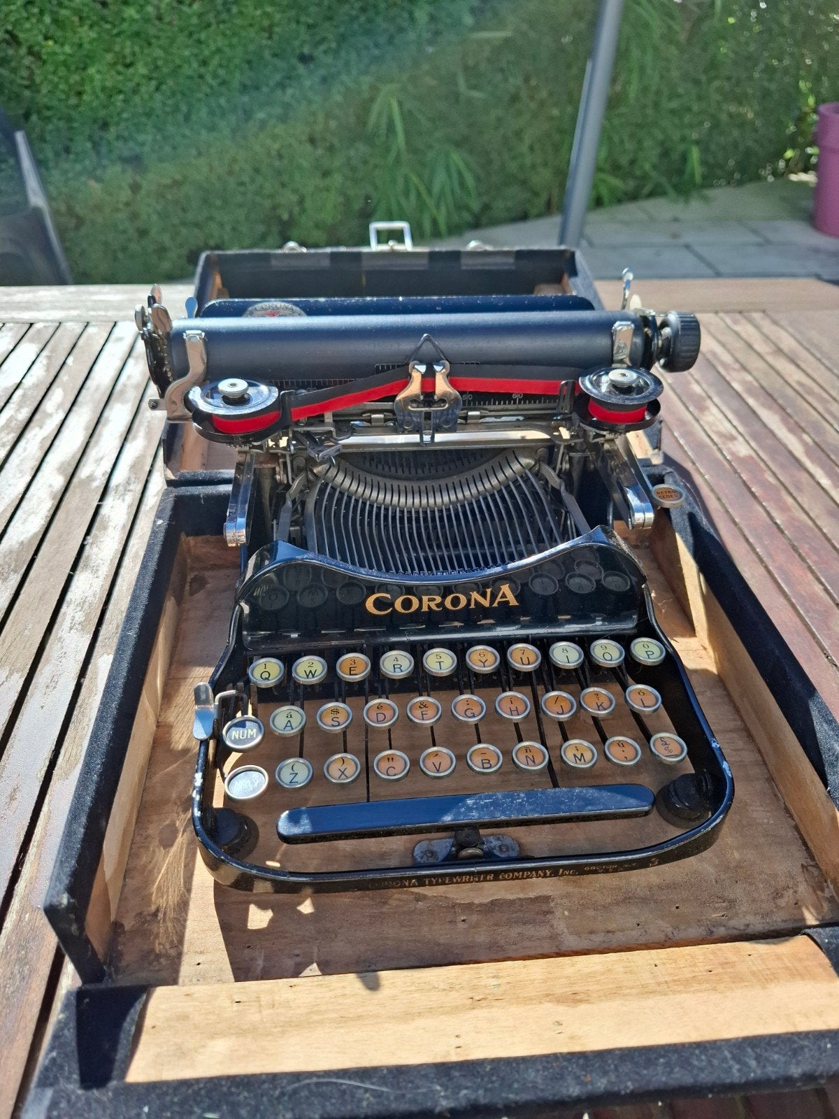 Opvouwbare schrijfmachine, Ophalen, Gebruikt