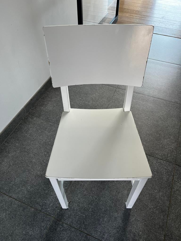 Lot de 6 chaises blanches en bois, Maison & Meubles, Chaises, Enlèvement, Cinq, Six Chaises ou plus, Utilisé, Bois