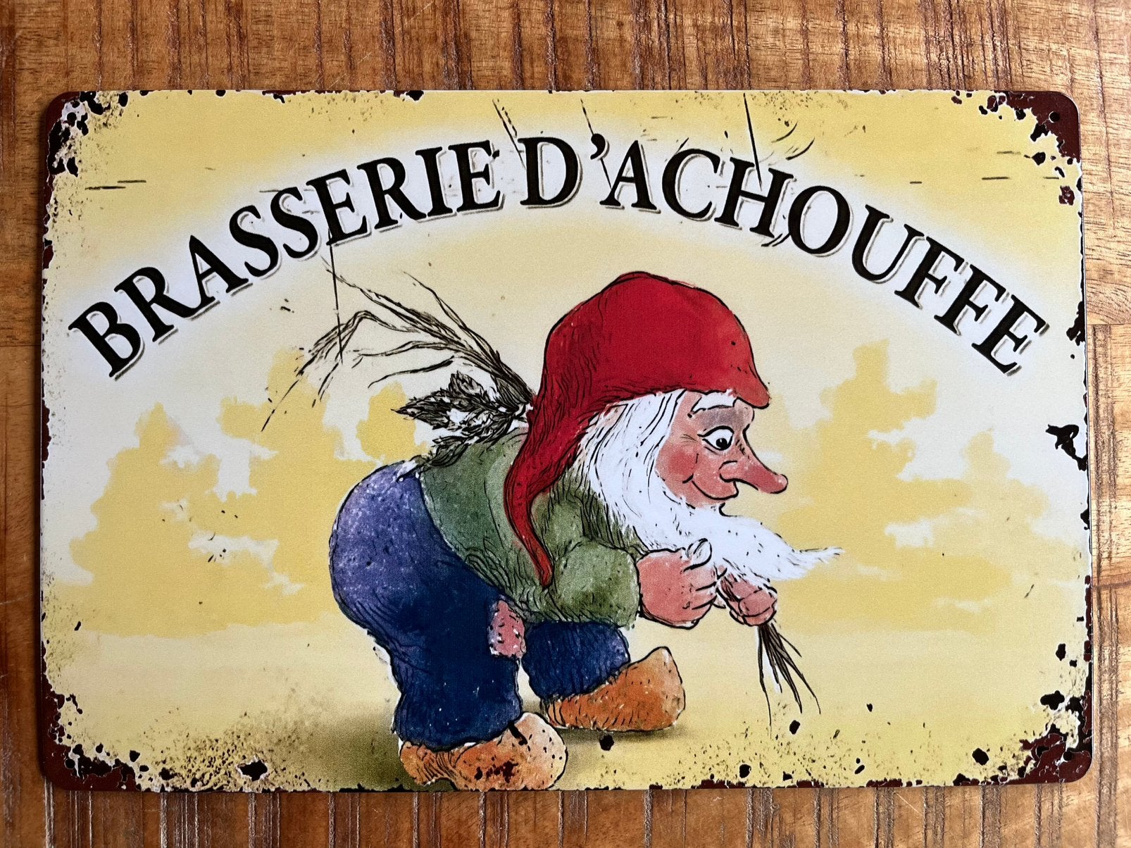 Plaque metallique brasserie d’achouffe la chouffe, Enlèvement ou Envoi, Comme neuf