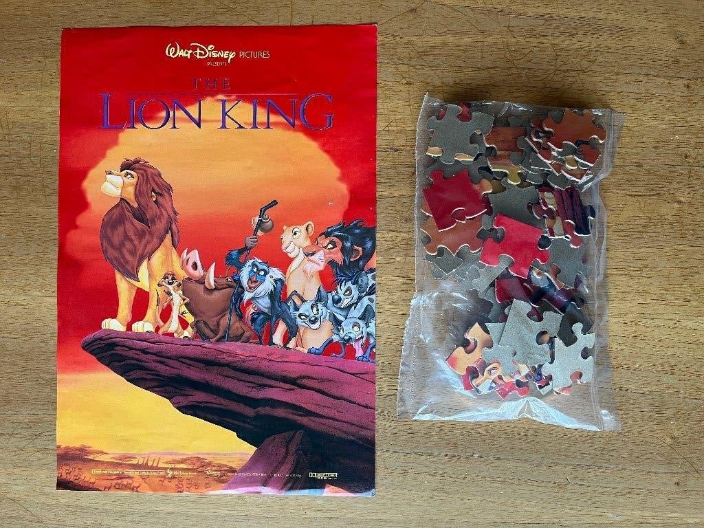 The lion king - puzzel 70pc + poster, Enfants & Bébés, Enlèvement ou Envoi, Plus de 50 pièces, Utilisé, 6 ans ou plus