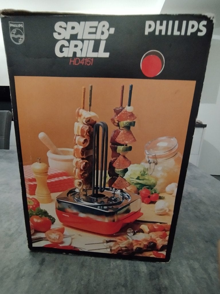 NEUF dans son carton, appareil grill brochettes Philips, Electroménager, Enlèvement ou Envoi, Neuf