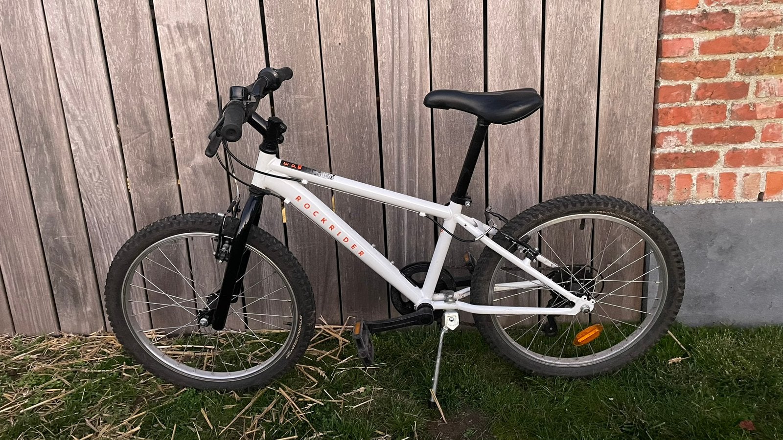 Kinderfiets rockrider wit, Ophalen, Gebruikt, 16 tot 20 inch