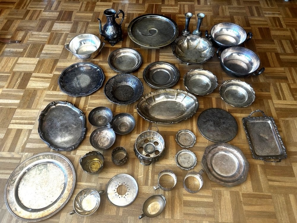 Argenterie métaux. Zilverwerk en metalen. Silverware metals, Antiquités & Art, Enlèvement, Argent
