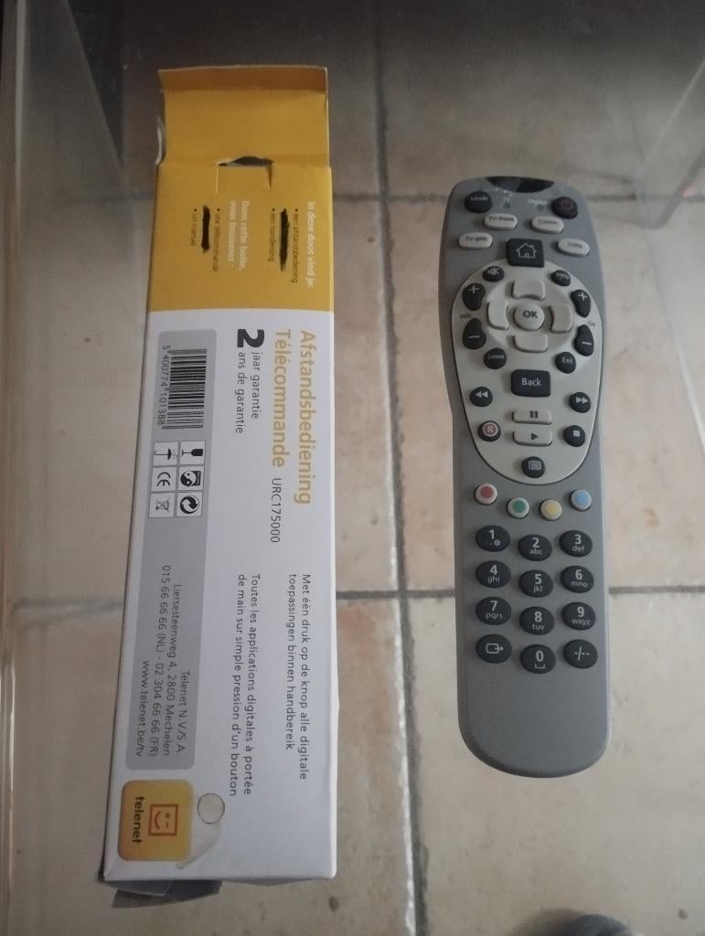 Télécommande Telenet neuve, Audio, Tv en Foto, Afstandsbedieningen, Ophalen of Verzenden, Nieuw