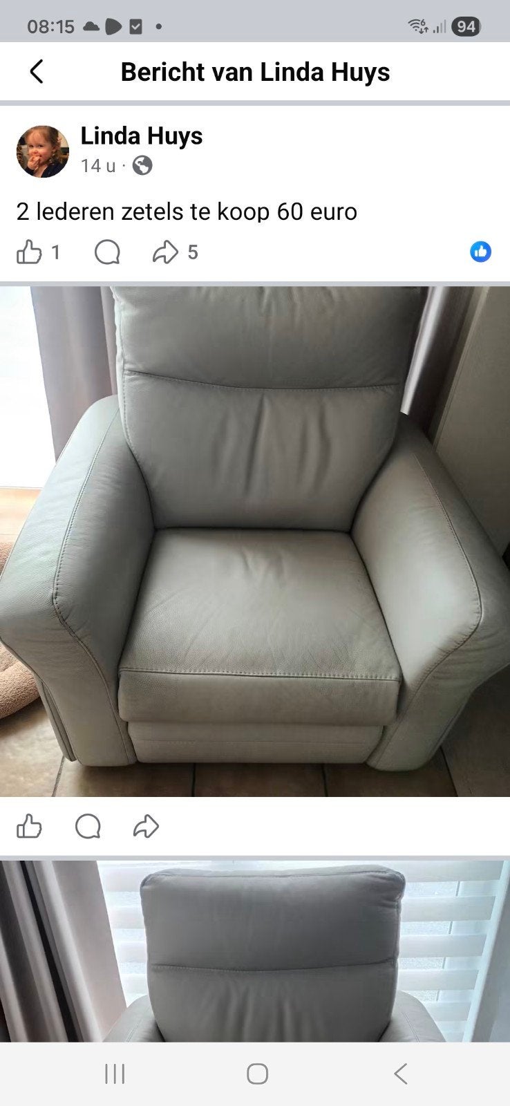2 sièges 1 place en cuir à vendre 60 euros, Maison & Meubles, Canapés | Salons, Enlèvement
