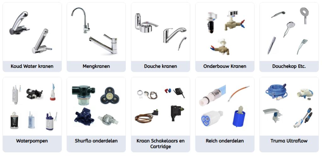 Waterpompen kranen shurflo alles voor camper of caravan, Caravans en Kamperen, Ophalen of Verzenden, Nieuw