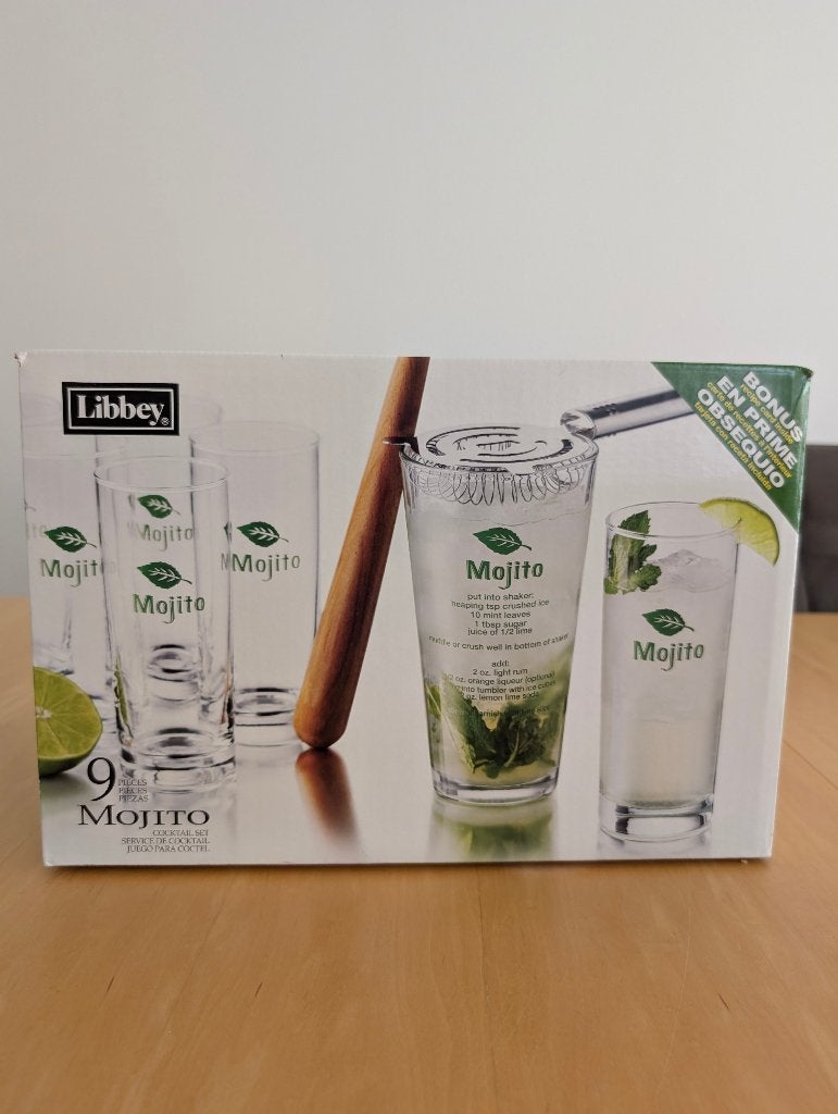 Mojitoset, Huis en Inrichting, Keuken | Servies, Nieuw, Glas of Glazen, Overige stijlen, Glas, Ophalen of Verzenden
