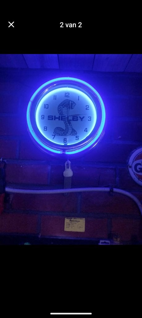 Neon klok Shelby ford, Ophalen