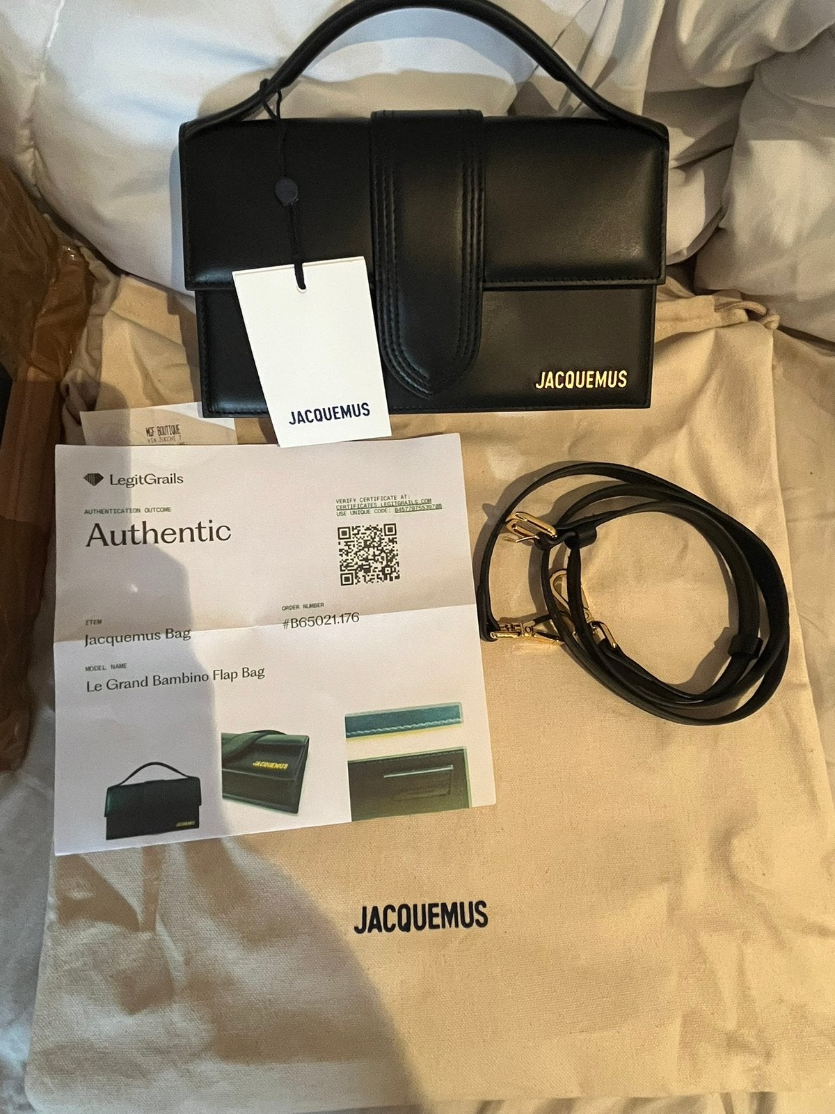 Sac Jacquemus le grand bambino, Enlèvement ou Envoi, Neuf, Noir, Sac à bandoulière