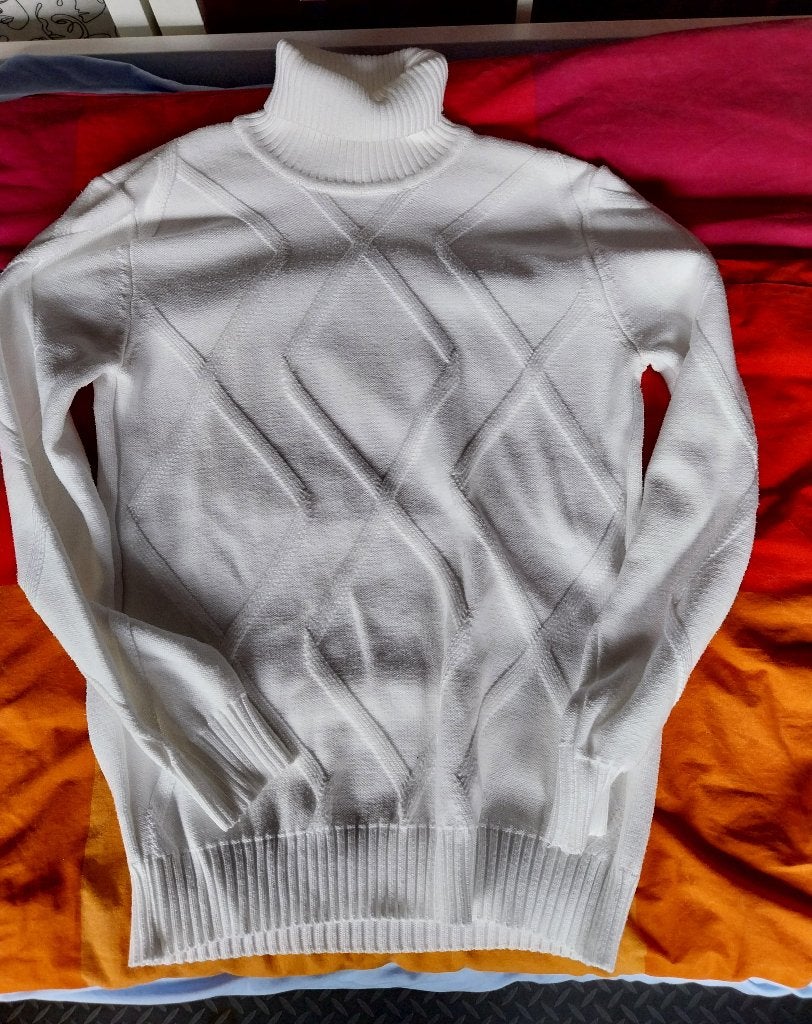 Witte trui met rolkraag Maat XL, Vêtements | Hommes, Pulls & Vestes, Enlèvement, Taille 56/58 (XL)