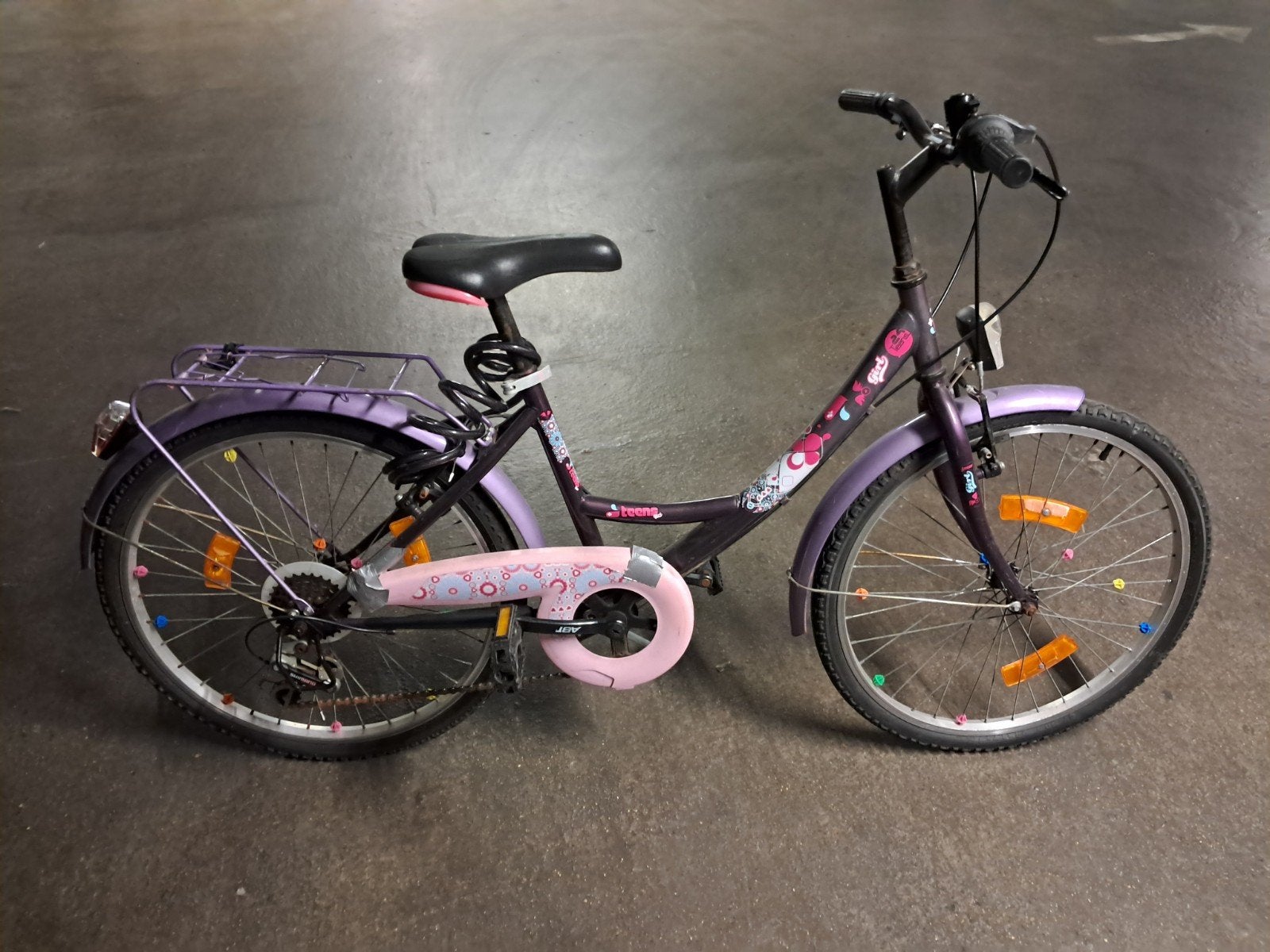 Vélo 24 pouces violet et rose pour fille, Vélos & Vélomoteurs, Vitesses, Girl teens, Enlèvement, Utilisé