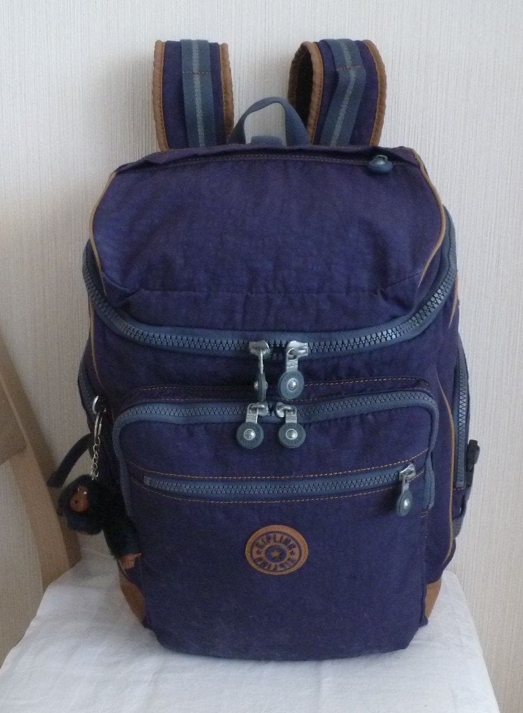 Kipling Très gd sac rando multi fonctions bicolore + singe, 25 à 40 cm, Kipling, Enlèvement ou Envoi, Étanche