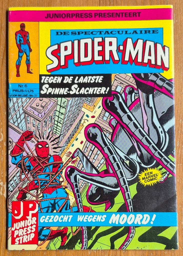 De spectaculaire Spider-Man nr. 6 Juniorpress 1980, Boeken, Verzenden, Europa, Gelezen, Eén comic