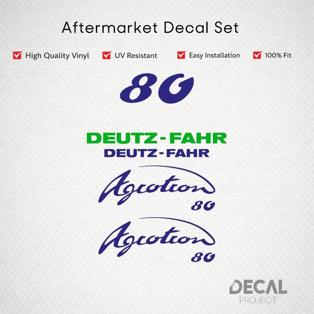 Autocollants de rechange Deutz Agrotron 80-90, Envoi