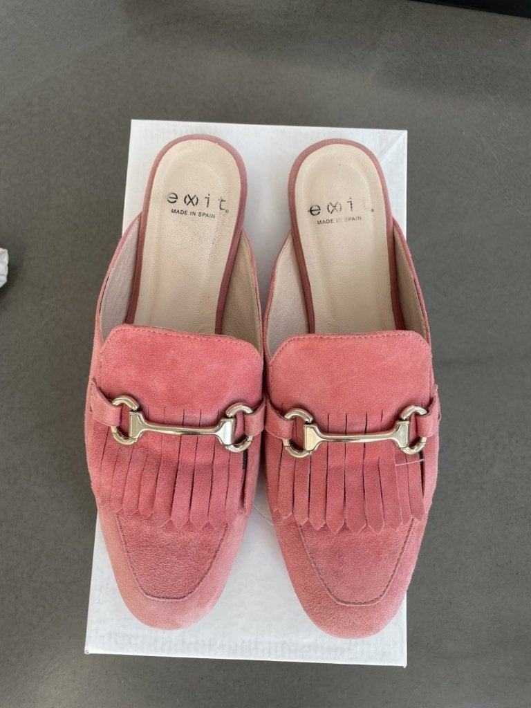 Roze loafers met ledere binnenzool merk EXIT en Co maat 38, Kleding | Dames, Zo goed als nieuw, Roze, Exit & co, Sandalen of Muiltjes