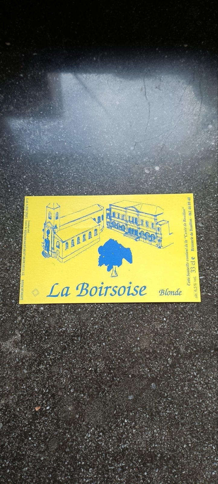 Bieretiket la boirsoise br de Bouillon, Collections, Marques de bière, Enlèvement ou Envoi